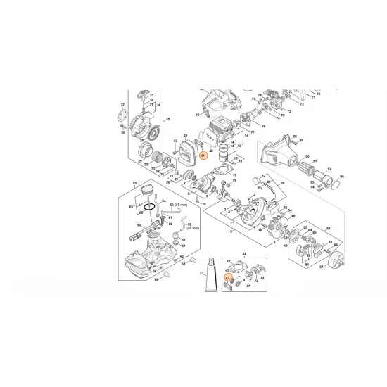 STIHL  Pokrywa sterowania przepływem powietrza 4149 080 0901